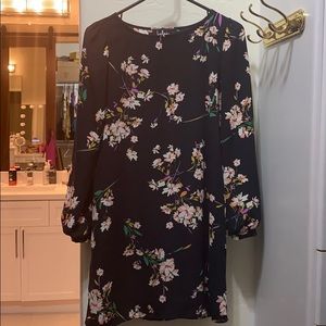 Navy floral dress Lulus